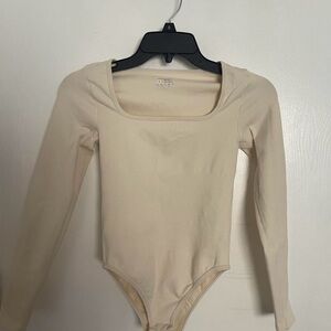Cream Long Sleeve One Piece